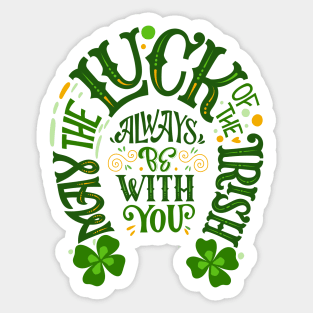 Luck of the Irish Horseshoe Sticker